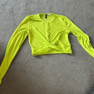 Neon green cropped long sleeve